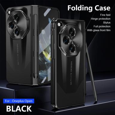 with S Pen For OnePlus Open Case Hinge Plating Armor Shockproof 360 Full Screen Protector Lens Phone Cover For Oppo Find N3