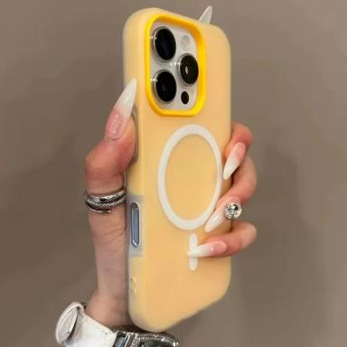 Luxury Candy Color 2 IN 1 Magsafe Case for iPhone 17 16 15 14 Plus 13 11 12 Pro Max 17 Air Magnetic Wireless Charge Bumper Cover