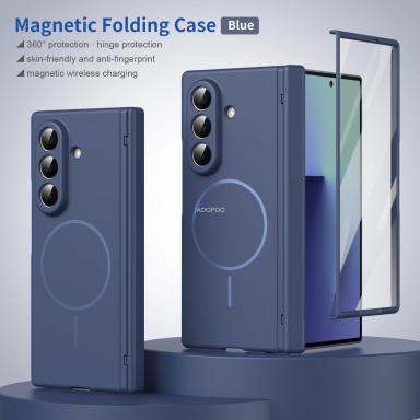Matte Skin-Feel PC Cover Case for Samsung Galaxy Z Fold 8 Ultra Fold 7 6 5 Magnetic Charging Hinge Protect Glass Screen Film