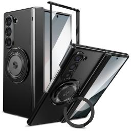 360 Rotating Holder Magnetic Phone Case for Samsung Galaxy Z Fold 7 6 5 4 3 Fold7 Fold6 Fold5 Fold4 Ring Hinge Protection Cover