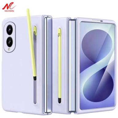 Liquid PC Case For Samsung Galaxy Z Fold 8 With Stylus S Pen Slot and Pen Pure Color Shockporoof Cover for Samsung Z Fold8 Ultra