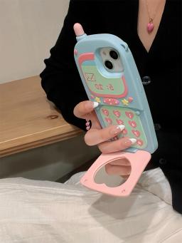 Flip Mirror Mini Smart Phone Suitable For iPhone 15 13 12 11 14 PRO MAX All Inclusive Silicone 11 Phone Case