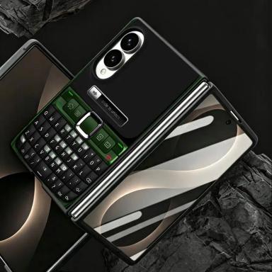 Luxury Phone Cover Case for Samsung Galaxy ZFold8 Z Fold8 Wide ZFold Wide Z Fold 8 Green Keyboard Phone