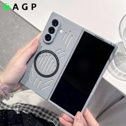 for Magsafe Z Fold7 Case Hollow Heat Dissipation Ultra thin Case For Samsung Galaxy Z Fold 7 6 5 4 Fold6 Magnetic Hard PC Cover