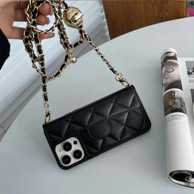 Crossbody Adjustable Lanyard Phone Case for IPhone 17 Air 16 15 14 Plus 13 12 11 Pro Max Wallet Card Slot Holder Leather Cover