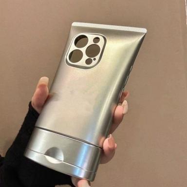 Three Dimensional Silver Facial Cleanser Suitable For Iphone 16 Pro Phone Case 15 14 All Inclusive Silicone 13 11 12
