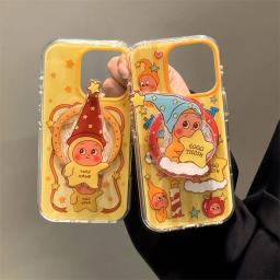 Funny Cute Star Baby Magnetic Phone Case For iPhone 16 Pro 14 15 Pro Max Cover with Stand Shokcproof Cartoon Protective Cases
