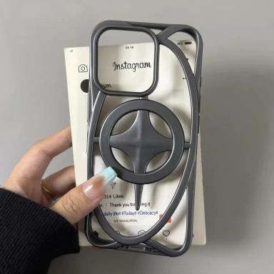 3D Frosted Star Hollow Cool For Magsafe Magnetic Case for iPhone 16 15 14 Plus 13 12 11 Pro Max Shockproof Heat Dissipate Cover