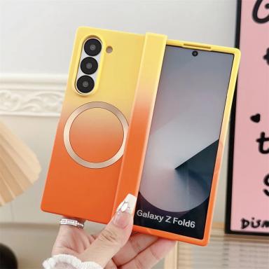 Hinge Case For Samsung Z Fold 7 6 Contrasting Colors Magsafe Cover For Samsung Galaxy Z Fold 5 5G fold4 3 Hard Shockroof Case