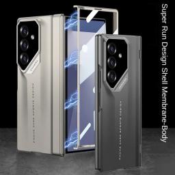 Supercar Design Magnetic Hinged Glass Protective Film Case for Samsung Z Fold 7 Galaxy Z Fold7 Fold 6 5 4 Lens Protect Cover