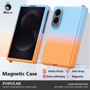 Magnetic Phone Case for Samsung Galaxy Z Fold 8 Protective Cover Candy Cute Ultra Slim Skin Fell Gradient Color Hard Phone Cover