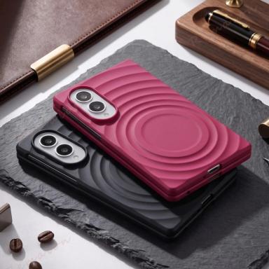 Official Wave Magnetic Phone Case For Samsung Galaxy Z Fold 8 Magsafe Lovely Shockproof Hard Matte Protector Cover For Z Fold8