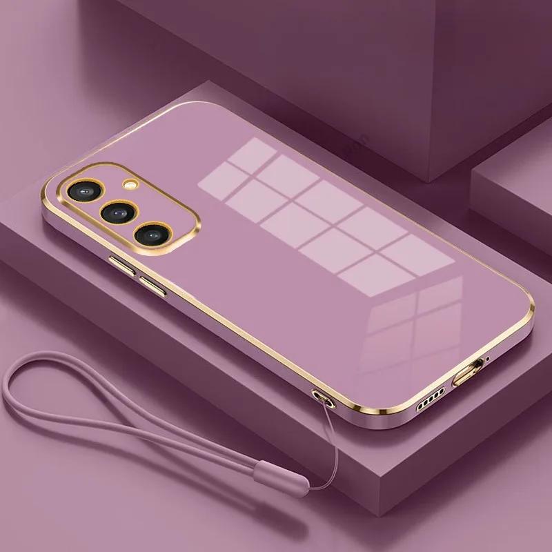 For Galaxy S25 Case Luxury Lanyard Shockproof Back Case For Samsung A06 A05 A15 A16 A26 A35 A36 A56 A55 S24FE S23 S25Ultra Cover