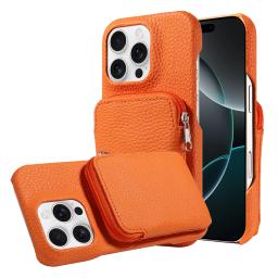PU Leather Phone Case for IPhone 17Air 17 Pro Max 16 Pro Max 15 14 13 12 11 Pro Max Plus with Zipper Wallet and Anti-drop Cover