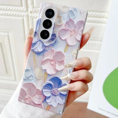 Dopamine Monet Style Colorful Floating Flower Phone Case For Samsung Galaxy Z Fold 7 Fold7 5G 2025 Protective Cover