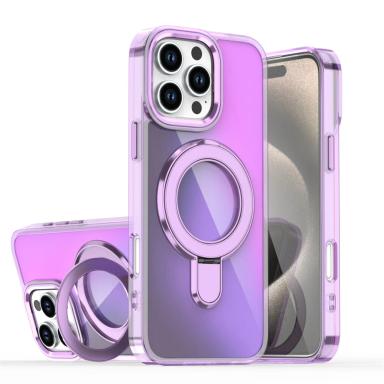 Luxury Laser Color Changer Fold Magnetic Stand Phone Case For iPhone 17 14 15 16 11 12 13 Pro Max Shockproof Protection Cover
