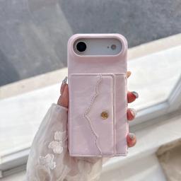New Luxury Solid Color Velvet Wallet Card Slot Mirror Phone Case For iPhone 17 Pro Max Air 15 11 12 13 14 16 Pro Max Back Cover