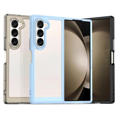 Colorfull Transparent TPU Case for Samsung Galaxy Z Fold 7 6 5 4 3 5G Protective Cover Shockproof Fundas Shell Coque 케이스