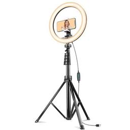 Ddlc Led Ring Light With 7 Feet Tripod Stand For Mobile Phones & Camera, 3 Temperature Mode Dimmable Lighting, Photo-Shoot, Video Shoot, Makeup & More