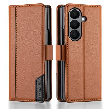 Luxury Leather RFID Wallet Cards Solt Phone Case for Samsung Galaxy Z Fold 7 6 5 4 3 Fold6 Fold7 Flip Magnetic Protective Cover