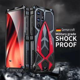 Luxury Metal Full Protect Armor Case For Samsung Galaxy S25 Ultra Phone Cover S24 S23 S22Ultra S25 S24Ultra 5G Shockproof Fundas