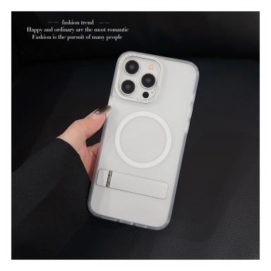 Revolutionary Magnetic Frosted Aluminium Alloy Stand Mag-Safe Phone Case for iPhone 13/14/15 Pro/Pro Max (5 Colours)