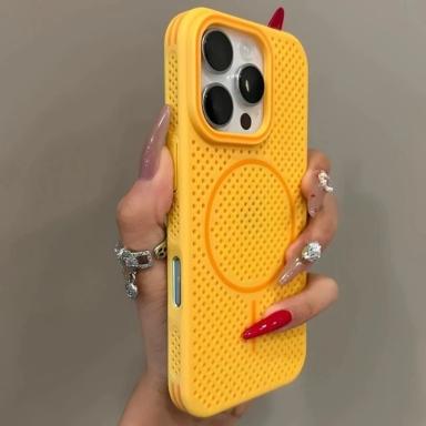 Luxury Magsafe Heat Dissipation Candy Phone Case For iPhone 17 12 13 14 15 16 Pro Max 16 Plus 17Air Magnetic Bumper Back Cover