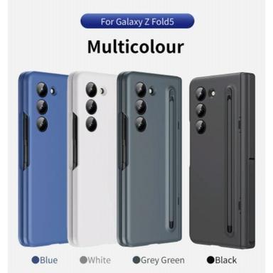 All Rounder Matte Finish Case With S Pen & Holder, Hinge Protector, Screen Protector, Cam Protector & Kickstand For Galaxy Z Fold3 Fold4 Fold5