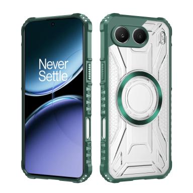 Military Shockproof For Magsafe Magnetic Clear Phone Case For Oneplus 13 13R Nord4 Wireless Charge Anti-slip Hybrid Armor Cover