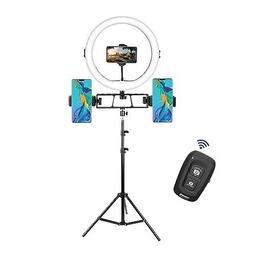 Tygot Rl-221 Professional Led Ring Light With Tripod Stand & Bluetooth Remote For Mobile Phones & Camera, 3 Temperature Mode Dimmable Lighting, Photo-Shoot, Video Shoot, Makeup