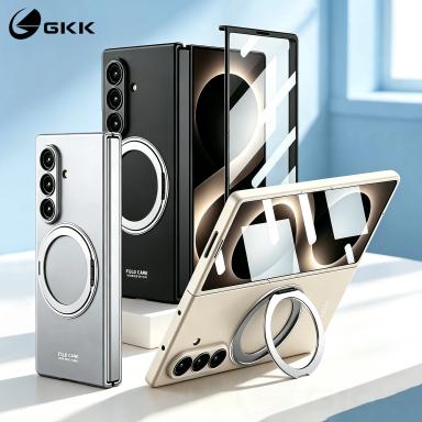 For Magsafe Charge Ring Holder Case For Samsung Galaxy Z Fold 8 Ultra Screen Protector Matte Slim Cover For Galaxy Z Fold7 Case