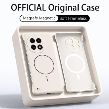 Luxury Ultra Thin PC Matte Frameless Case For Magsafe Oneplus 13 13R 13S 12R Magnetic Shockproof Protective Cover