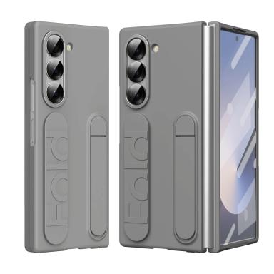 Original Phone Case For Samsung Galaxy Z Fold 7 6 5 4 5G Protective Cover With Stand Glass Film Z Fold6 Fold7 Silicone Grip Case