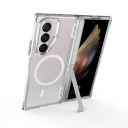 Transparent Shock Hinge Bracket Phone Case For Samsung Galaxy Z Fold 8 Ultra Z Fold 8 Wide Folding Clear Magnetic Protect Cover