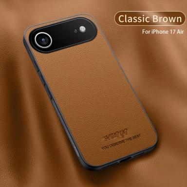 Car Magnetic Cover for Iphone 17 Pro Max 17 Air Luxury Leather Matte Soft Frame Protective Back Case for Iphone 17 16E 16Promax