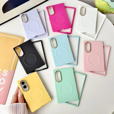 INS Candy Color Wave Magnetic Phone Case, Suitable For Samsung Galaxy Z Fold 8 Anti Fall and Anti Drop Protective Case