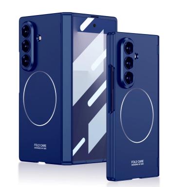Magnetic Hinge Protective For Samsung Galaxy Z Fold 7 8 Ultra Wide Case With Glass Film Fold7 Fold8 Magsafe Shockproof Cover