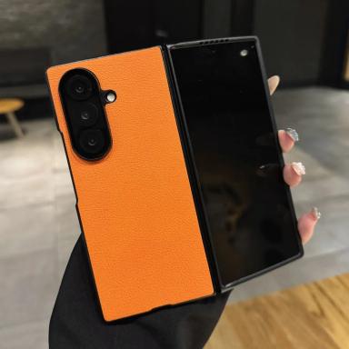 Luxury Matte Leather Texture Soft Silicone Shockproof Bumper Case Cover For Samsung Galaxy Z Fold 7 6 5 4