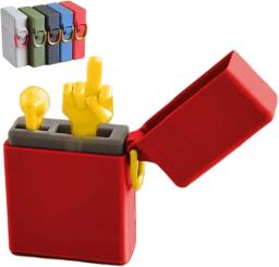3D Printed Middle Finger Model, Funny Prank Gift for Birthday & Desk Decoration, Quit-Smoking Buddy Fake Lighter Surprise Toy