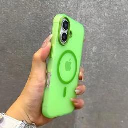 Matte Candy Magnetic Wireless Charge Transparent Case For iPhone 16 15 14Plus 13 12 17 Pro Max For Magsafe Shockproof Hard Cover