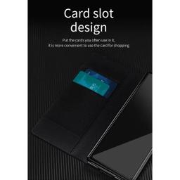 Business Leather Built-in Card Slot Folding Stand Case For Samsung Galaxy Z Fold 7 6 5 4 3 Slim Durable Shockproof Protect Cover