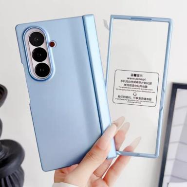 With Screen Film Protector Case For Samsung Galaxy Z Fold 7 Spring Hinge Protective Cover For Samsung Z Fold 6 5 4 3 Hard Cases