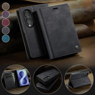 CaseMe Retor PU Leather Flip Purse Holder Phone Case For Samsung Galaxy Z Fold 8 Ultra 7 Fold8 Fold8Ultra Wallet Card Slot Cover
