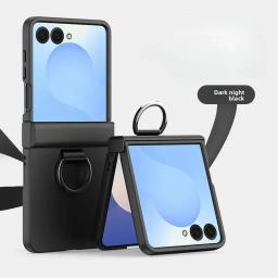 Ring Folding Phone Case for Samsung Galaxy Z Flip 7 6 5 4 3 ZFlip7 FE All Inclusive Hinge ProtectiveShockproof Cover