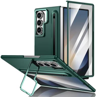 Metal Lens Stand With S Pen 360 Full Screen Protector Shockproof Case For Samsung Galaxy Z Fold 8 Ultra 7 6 5 4 3 Fold8 Cover