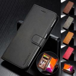 Leather Wallet Case for iPhone 16 15 14 13 12 Pro Max Mini 11 XS XR X SE 2020 8 7 Plus 5S 16e Luxury Flip Cover Coque Card Slot