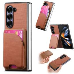 Detachable Magnetic Card Holder Wallet PU Leather Phone Case for Samsung Galaxy Z Fold 7 6 5 4 3 Fold7 Fold6 Fold5 Fold4 Fold3