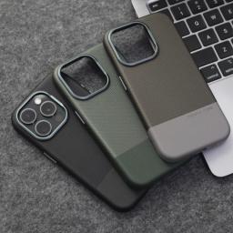 Hit Color Diamond Relief MagSafe Phone Case For iPhone 16 17pro max 15 14 Pro 13 Wireless Charging Alloy Lens PU Leather Cover