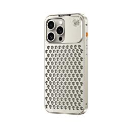 Metal aluminium Hollow Cooling Phone Case for iPhone 14 13 12 16 Pro Max 15 16 Plus Aromatherapy Diffuser Detachable Rear Cover