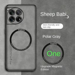 Sheepskin Vintage Magnetic Leather Soft Phone Case For One Plus OnePlus 13 13R 12 12R 11 11R 5G Magsafe Wireless Charging Cover
